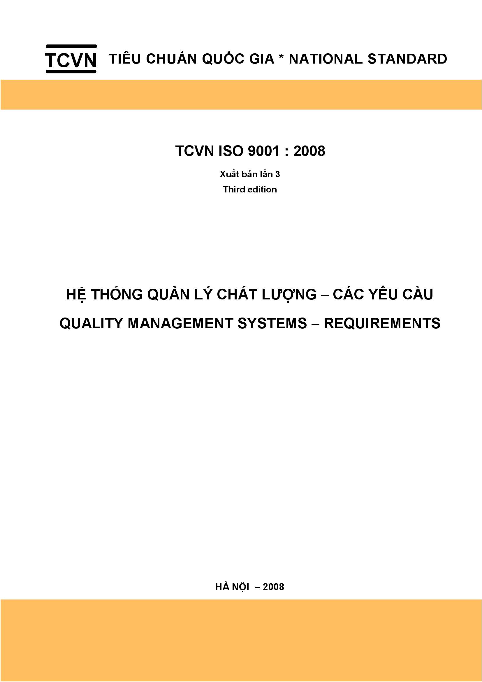 Tiêu chuẩn Quốc gia ISO 9001:2008